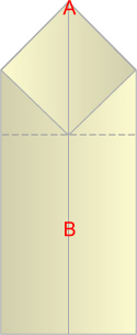 Step 5: Simply fold point A to meet point B make this fold along the - Flying Fish Paper Airplane